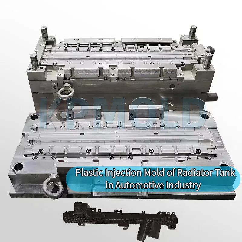 Molde de injeção de plástico para tanque de radiador na indústria automotiva