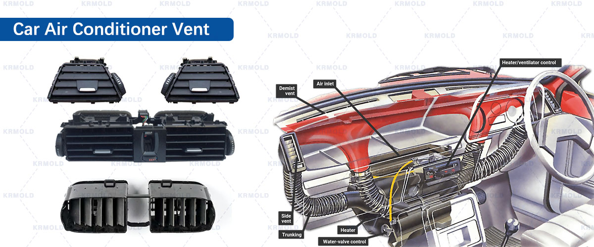 car air conditioning vent injection mold