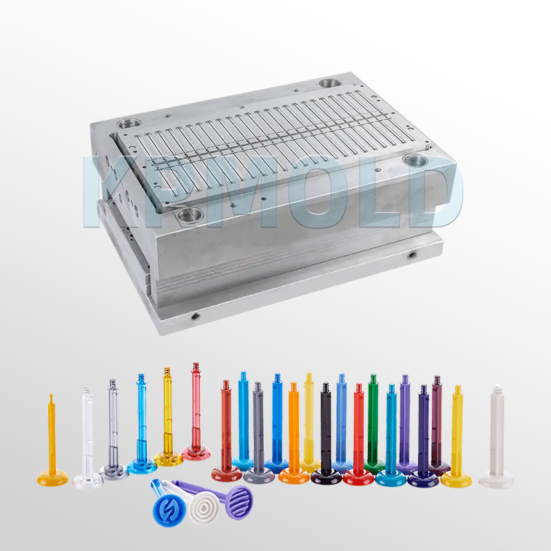 Molde de inyección de émbolo de jeringa