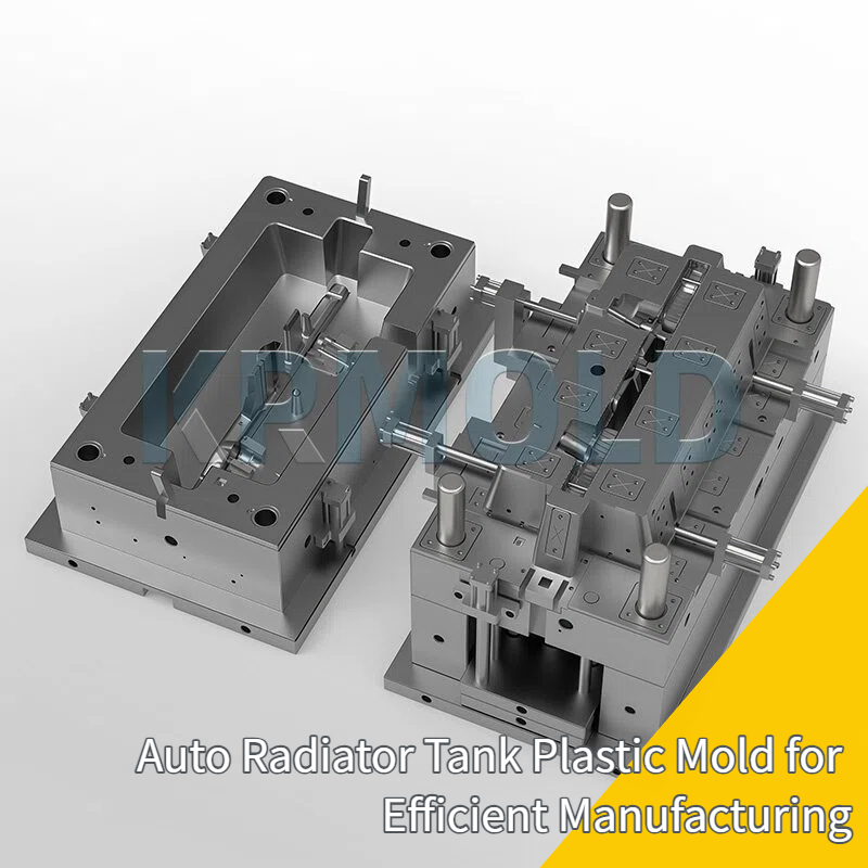 Moule en plastique pour réservoir de radiateur automobile, pour une fabrication efficace
