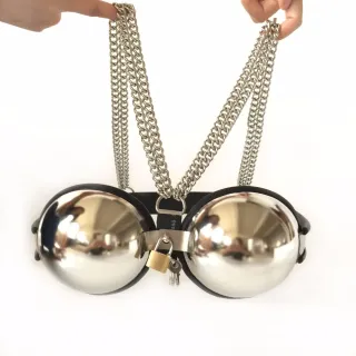 新しいファッション女性用調節可能なステンレススチール貞操帯ブラジャーBDSMボンデージ貞操装置フェチセックススレーブセックス玩具