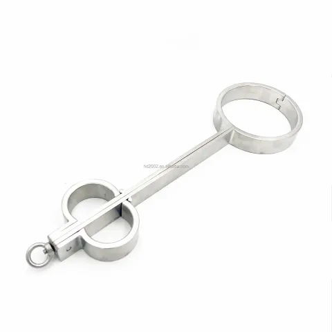 Black Emperor's New Stainless Steel Hand Neck Restraint for Men and Women Sex Handcuffs Adult Toys Wholesale