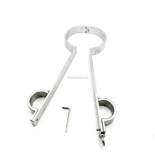 Black Emperor's Neue Edelstahl-Hand-Hals-Fessel für Männer und Frauen Sex Handschellen Spielzeug für Erwachsene Großhandel