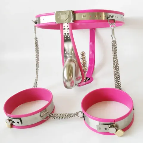 Stainless Steel Bdsm Bondage Kit Male Chastity Belt Pants Anal Plug Thigh Ring Metal Chastity Device Cock Cage Sex Toys for Men