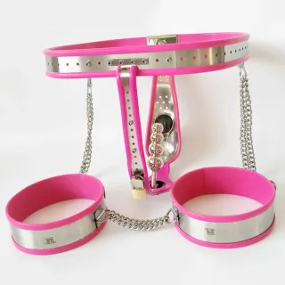 Edelstahl BDSM Bondage Kit Keuschheitsgürtel für Männer Hosen Analplug Oberschenkelring Keuschheitsgürtel aus Metall Peniskäfig Sexspielzeug für Männer