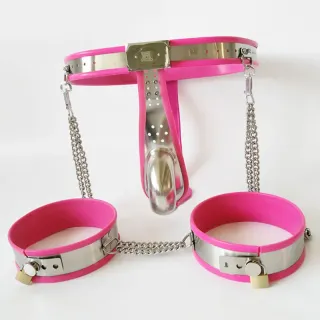 Edelstahl BDSM Bondage Kit Keuschheitsgürtel für Männer Hosen Analplug Oberschenkelring Keuschheitsgürtel aus Metall Peniskäfig Sexspielzeug für Männer