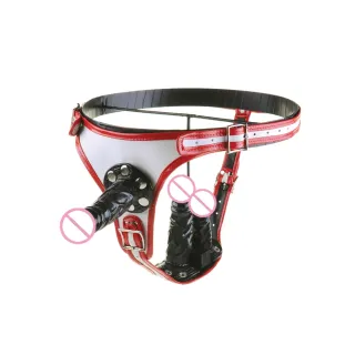 Black Emperor SM Lederhose zum Anziehen Neue Penishose aus Leder für Lesben, Penis abnehmbar