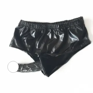 Black Emperor SM Coated Underwear, Silicone Vaginal Plug