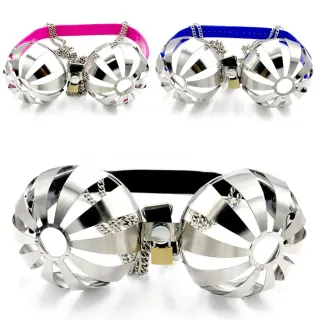 Modischer Keuschheitsgürtel-BH, BDSM, Bondage, Keuschheitsgürtel, Zubehör aus Edelstahl, verstellbare Büstenhalter-Rückhaltevorrichtung für Frauen