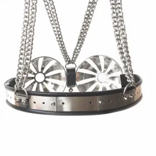 Modischer Keuschheitsgürtel-BH, BDSM, Bondage, Keuschheitsgürtel, Zubehör aus Edelstahl, verstellbare Büstenhalter-Rückhaltevorrichtung für Frauen