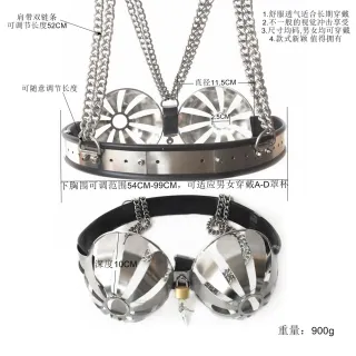 Modischer Keuschheitsgürtel-BH, BDSM, Bondage, Keuschheitsgürtel, Zubehör aus Edelstahl, verstellbare Büstenhalter-Rückhaltevorrichtung für Frauen