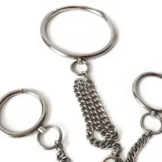 Edelstahl-Metall-Bondage-Set Hand- und Fußfesseln Halsband Sklave BDSM Fetisch Handschellen Sexspiele Spielzeug für Erwachsene Fesseln