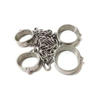 ブラックエンペラーブランドステンレススチール手錠足手錠新スタイル大人のおもちゃ