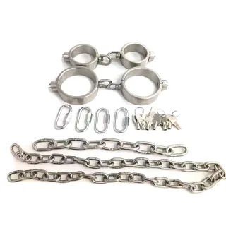 ブラックエンペラーステンレススチールプレスロックSMセックス手錠と足首拘束玩具大人のセックス玩具卸売