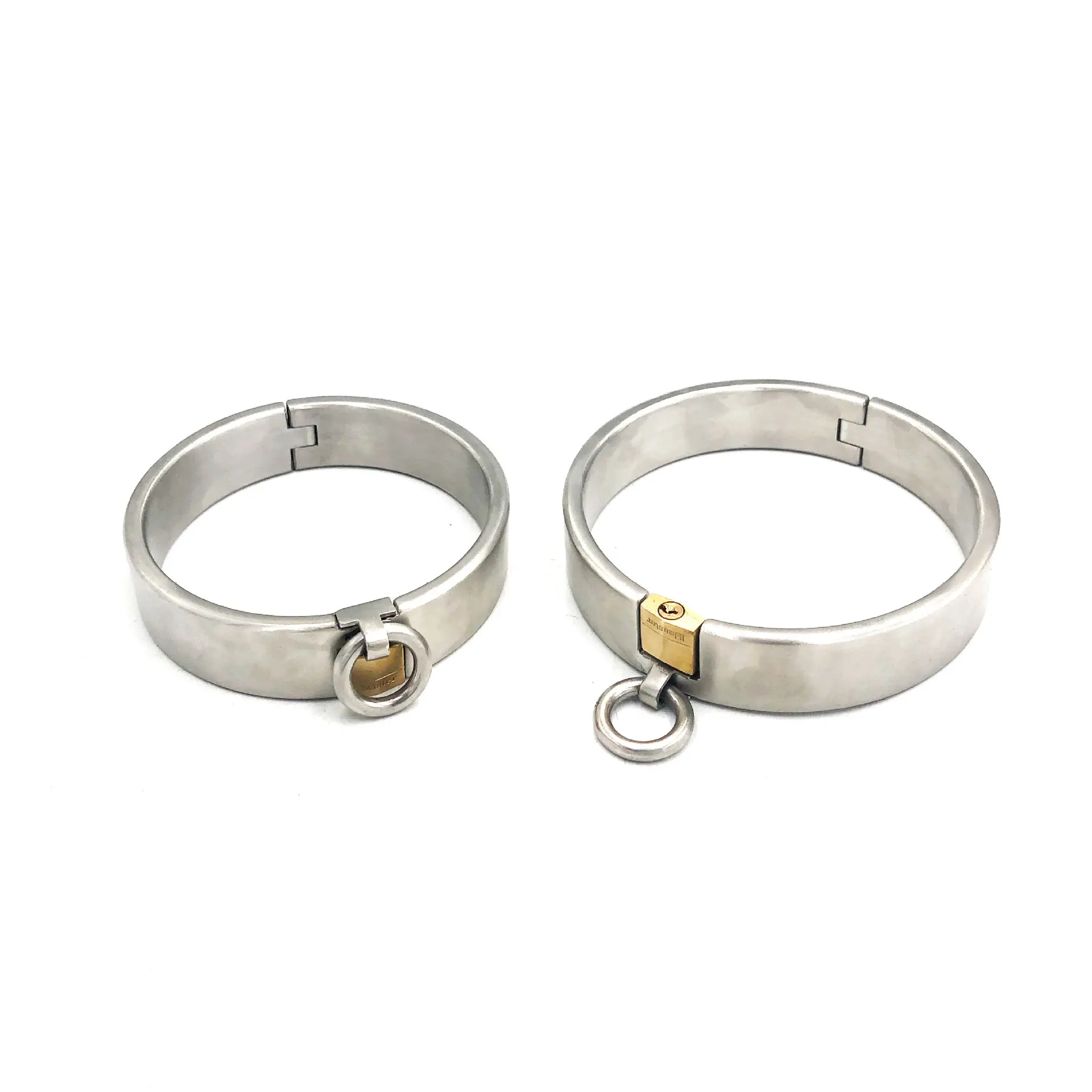 Black Emperor Verbessertes Halsband aus reinem Kupfer mit Schlosskern für Rollenspiele für Erwachsene, Halsband aus Edelstahl für Männer und Frauen