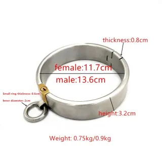 Black Emperor Verbessertes Halsband aus reinem Kupfer mit Schlosskern für Rollenspiele für Erwachsene, Halsband aus Edelstahl für Männer und Frauen