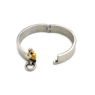 Black Emperor Verbessertes Halsband aus reinem Kupfer mit Schlosskern für Rollenspiele für Erwachsene, Halsband aus Edelstahl für Männer und Frauen