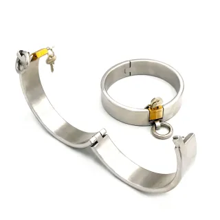 Black Emperor Verbessertes Halsband aus reinem Kupfer mit Schlosskern für Rollenspiele für Erwachsene, Halsband aus Edelstahl für Männer und Frauen