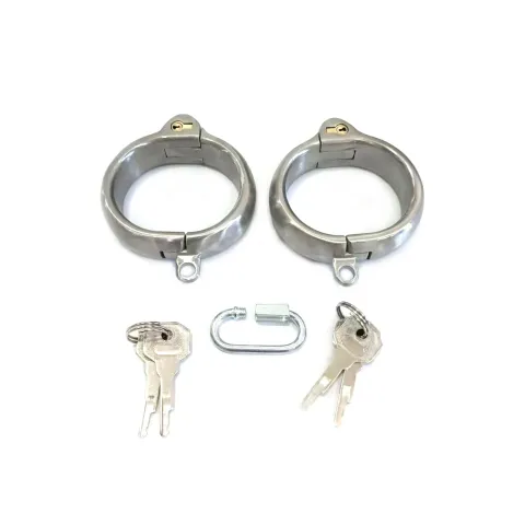 Black Emperor's New Stainless Steel Curved Oval Handcuffs Bdsm Fetish Role-playing Adult Toy Wholesale