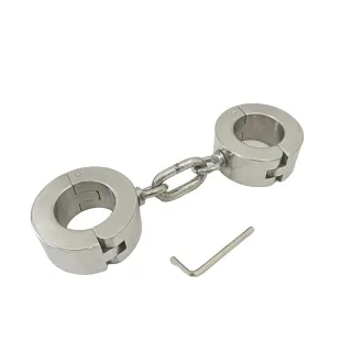 Black Emperor Schwere Handschellen aus Edelstahl 4 cm Höhe Männer und Frauen SM Spaß Bestrafung