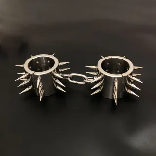 Black Emperor Adult Sex Bondage Toy Paar Hochwertige 6 cm Edelstahl-Handschellen mit Spikes BDSM Adult Sex Handschellen Spielzeug