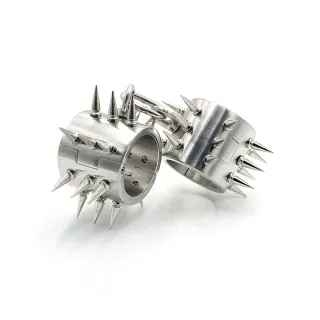 Black Emperor Adult Sex Bondage Toy Paar Hochwertige 6 cm Edelstahl-Handschellen mit Spikes BDSM Adult Sex Handschellen Spielzeug