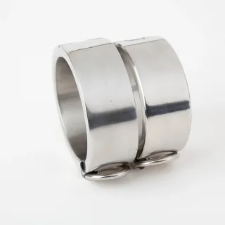 トップステンレススチール男性足首カフスメタルボンデージレッグカフスBDSMフェチ奴隷拘束具シャックル大人のゲーム用セックスツール