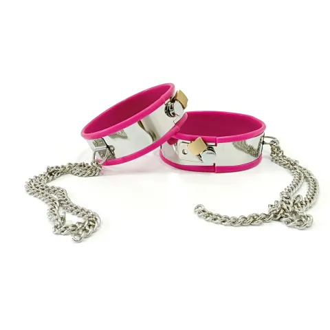 316L Stainless Steel 4 Color Metal Thigh Ring BDSM Bondage Set Legcuffs Silicone protection Sex Toys for Couples