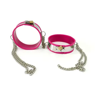 316L Edelstahl 4 Farbe Metall Oberschenkelring BDSM Bondage Set Beinschellen Silikonschutz Sexspielzeug für Paare