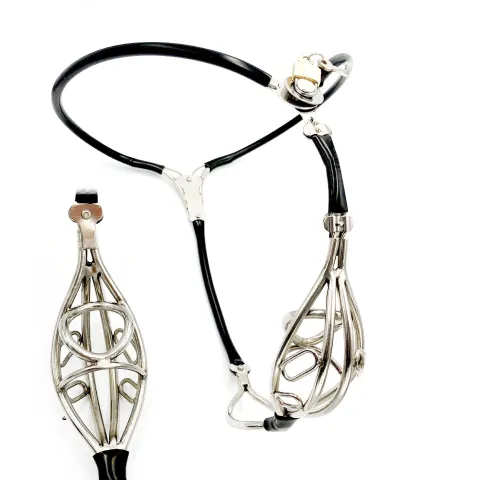 Black Emperor Stainless Steel Men's New Chastity Belt Penis Hollow Cage Invisible Chastity Belt Adult Products Wholesale