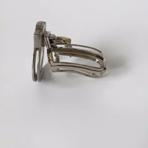 Nieuwe metalen verstelbare kaartring mannelijke kuisheidsapparaat peniskooi pikkooi penis slot kuisheidskooi pikringen voor mannen