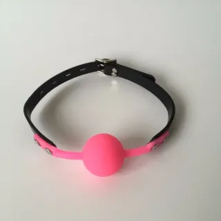 口枷 セックス玩具 カラー シリコン ボール スレーブ ギャグ ブラック PU レザー ストラップ付き カップル向け 大人用 ゲーム エロ玩具