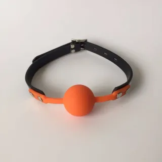 口枷 セックス玩具 カラー シリコン ボール スレーブ ギャグ ブラック PU レザー ストラップ付き カップル向け 大人用 ゲーム エロ玩具