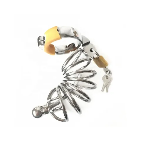 Cock Lock Stainless Steel Lockable Penis Cage Penis Cock Ring Sleeve Male Chastity Device Cage Belt Cock Ring Sex Toys for Men