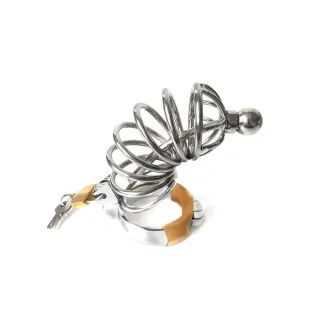 コックロック ステンレススチール ロック可能ペニスケージ ペニスコックリングスリーブ 男性用貞操帯 ケージベルト コックリング 大人のおもちゃ