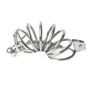 コックロック ステンレススチール ロック可能ペニスケージ ペニスコックリングスリーブ 男性用貞操帯 ケージベルト コックリング 大人のおもちゃ