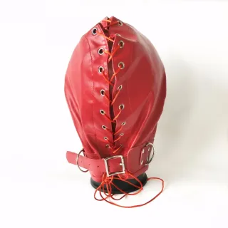 Hochwertige Leder-BDSM-Bondage-Haube, verstellbare Fetisch-Maske, Kopfbedeckung mit Reißverschluss, 3 Farben zur Auswahl, Sex-Produkte, Erotikspielzeug