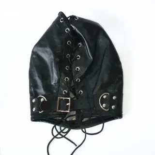 Hochwertige Leder-BDSM-Bondage-Haube, verstellbare Fetisch-Maske, Kopfbedeckung mit Reißverschluss, 3 Farben zur Auswahl, Sex-Produkte, Erotikspielzeug