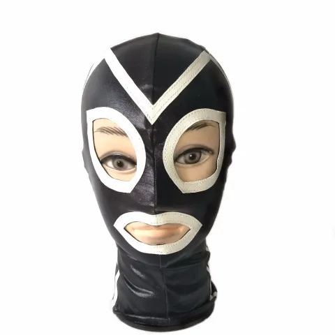 NEW Leather Bdsm Bondage Restraints Leaky Eyes Mouth with Zipper Bondage Hood Headgear Sex Adult Games Sex Product Women