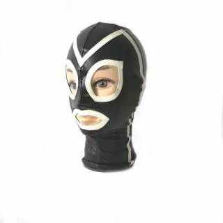 新しいレザー BDSM ボンデージ拘束具 漏れ目 口 ジッパー付き ボンデージフード ヘッドギア セックス アダルトゲーム セックス製品 女性