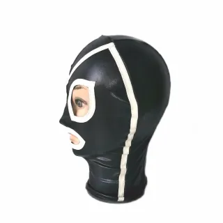 新しいレザー BDSM ボンデージ拘束具 漏れ目 口 ジッパー付き ボンデージフード ヘッドギア セックス アダルトゲーム セックス製品 女性