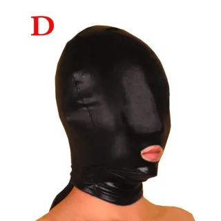 ブラックエンペラーSMファングルーヘッドカバー、窒息ボンデージ、男性と女性の大人のゲーム、楽しいおもちゃ、ブラックエラスティック、安全