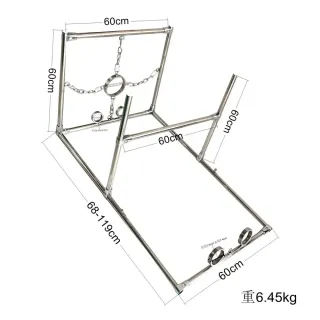 Großes Bindungsregal aus Edelstahl, vollständige Anpassung, Zwangsbestrafungsgerät, SM-Spielzeug, Sexspiele, Handschellen