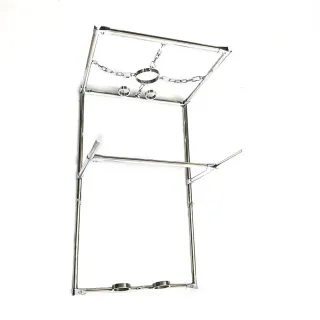 Großes Bindungsregal aus Edelstahl, vollständige Anpassung, Zwangsbestrafungsgerät, SM-Spielzeug, Sexspiele, Handschellen