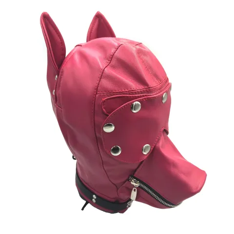 Black Emperor New Pattern Sexy Toys Adult Leather Headdress Cosplay Full Face Bondage Leather Dog Headgear for Male and Female