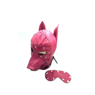 ブラックエンペラー新柄セクシーおもちゃ大人用レザーヘッドドレスコスプレフルフェイスボンデージレザードッグヘッドギア男性と女性用