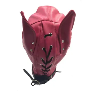 ブラックエンペラー新柄セクシーおもちゃ大人用レザーヘッドドレスコスプレフルフェイスボンデージレザードッグヘッドギア男性と女性用