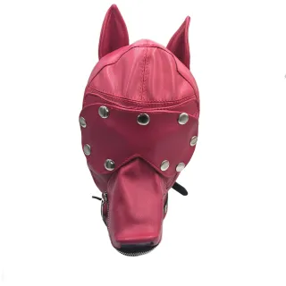 ブラックエンペラー新柄セクシーおもちゃ大人用レザーヘッドドレスコスプレフルフェイスボンデージレザードッグヘッドギア男性と女性用