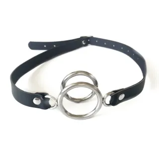 ステンレススチール ダブルリングギャグ オープンマウスギャグ BDSM ボンデージ 拘束具 マウスフレイル ボンデージ ギャグ フェチ 大人用ゲーム カップル向け