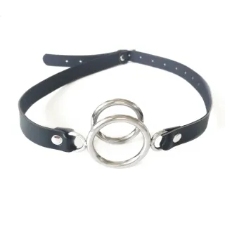 ステンレススチール ダブルリングギャグ オープンマウスギャグ BDSM ボンデージ 拘束具 マウスフレイル ボンデージ ギャグ フェチ 大人用ゲーム カップル向け